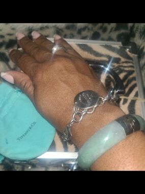 Tiffany & Co. Silver Heart Tag Charm Bracelet